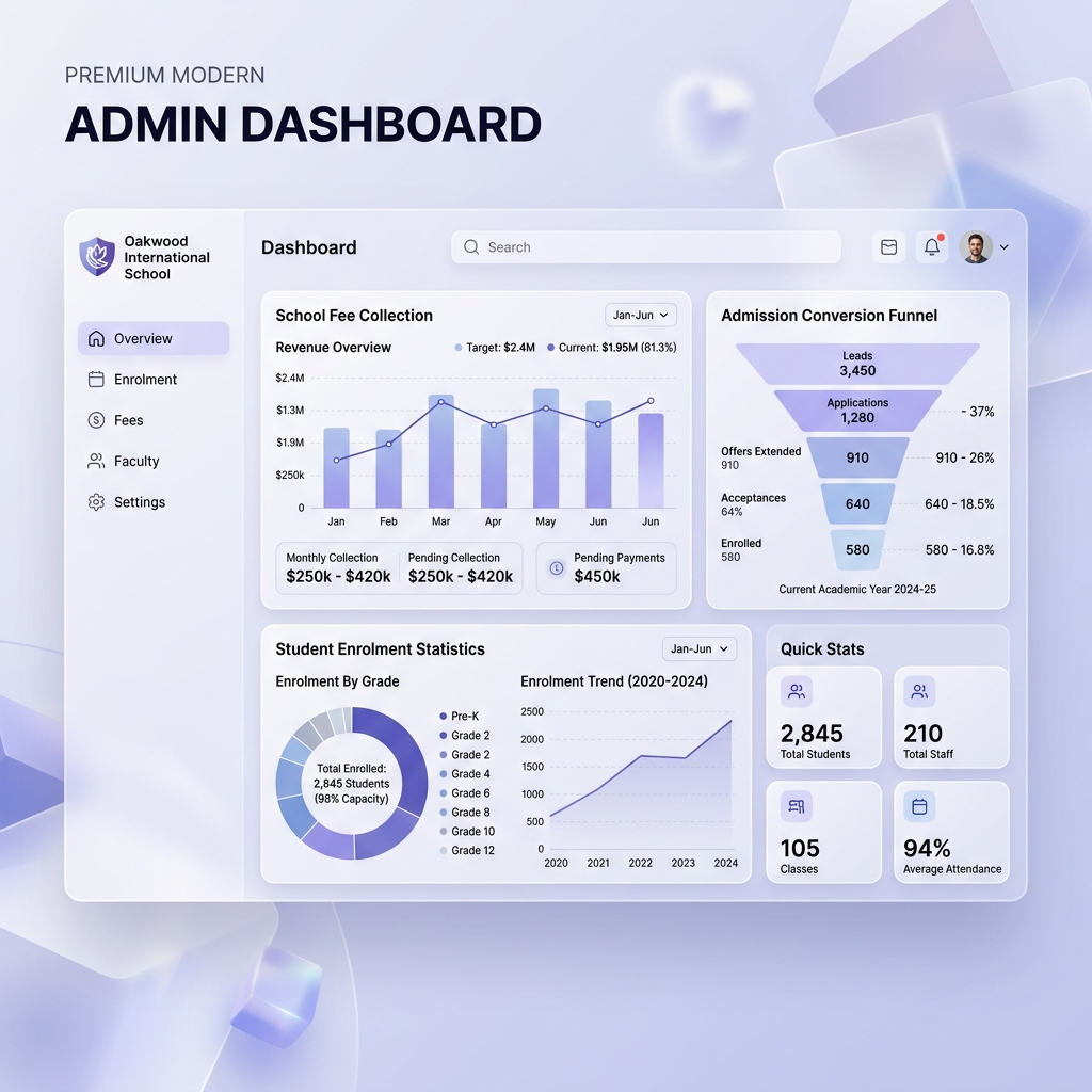 Administrator ERP Dashboard