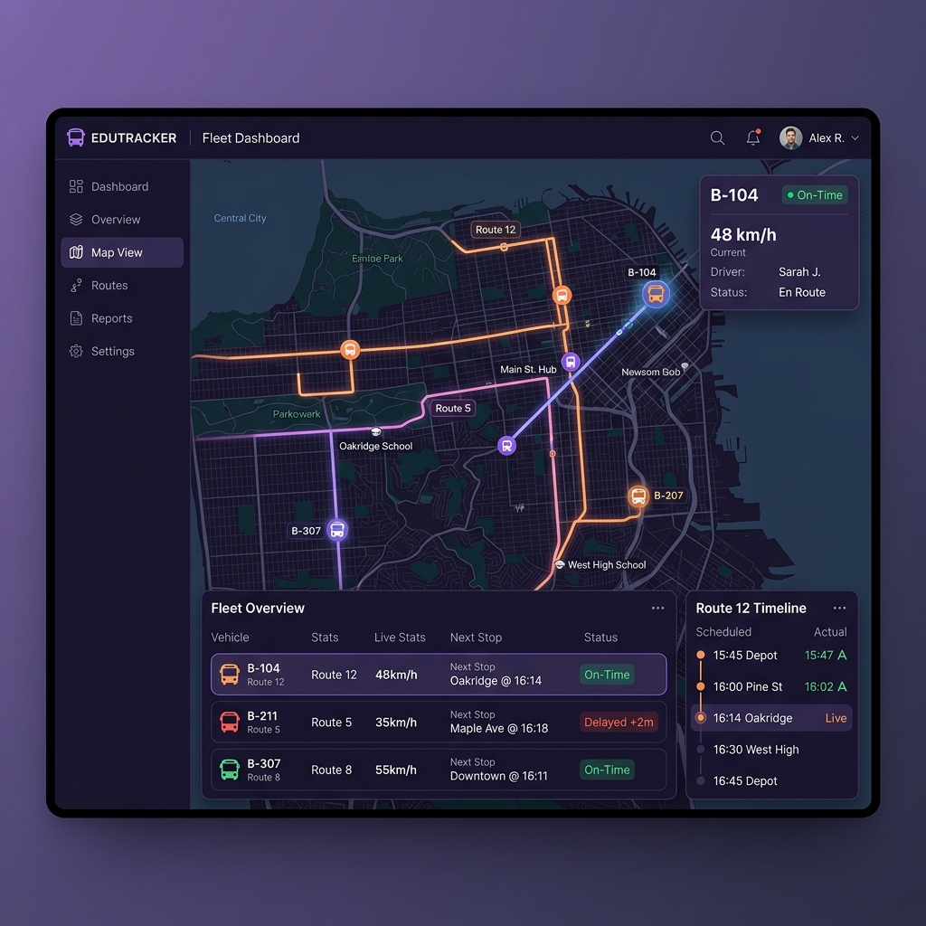 Transport Fleet Tracking Dashboard